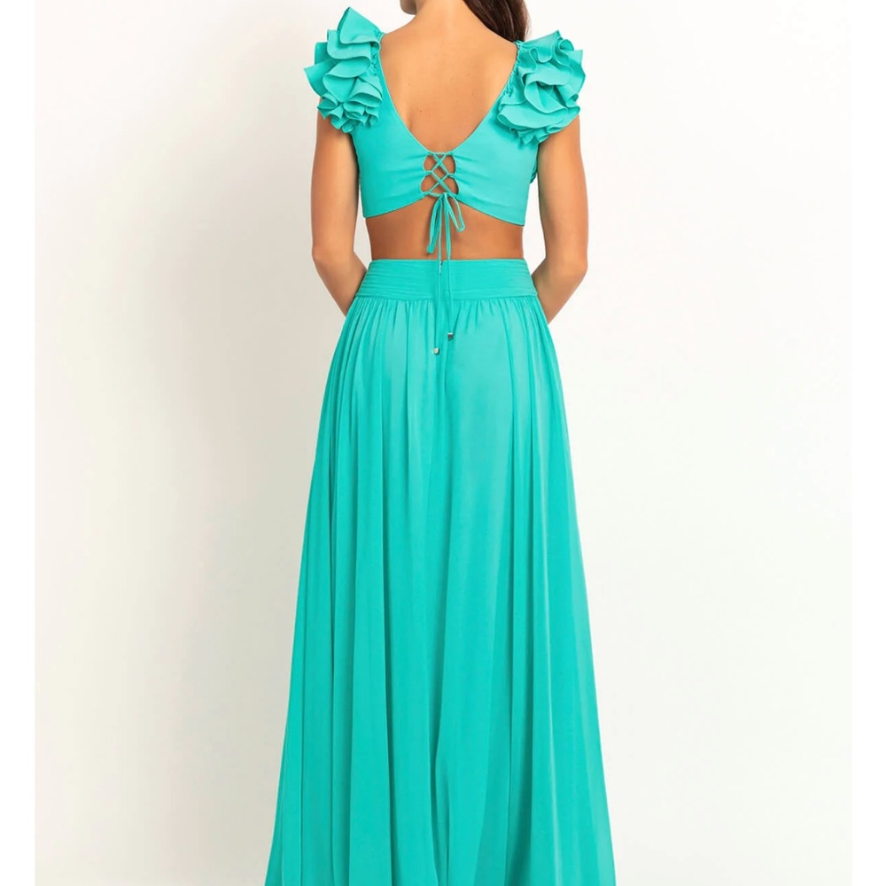 NEW NWT PatBO FLUTTER SLEEVE MAXI AZALEA - Picture 3 of 5